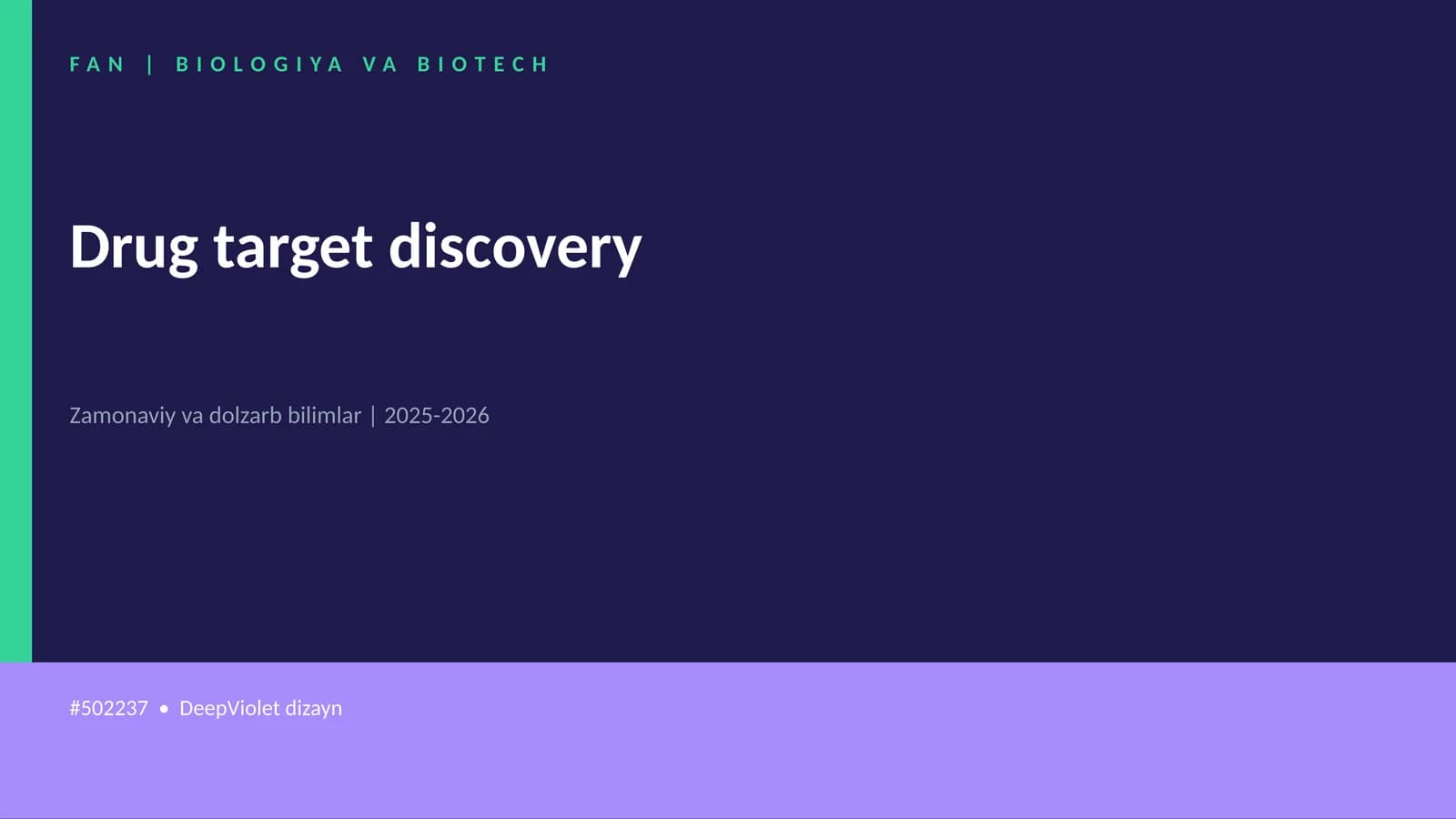 Drug target discovery