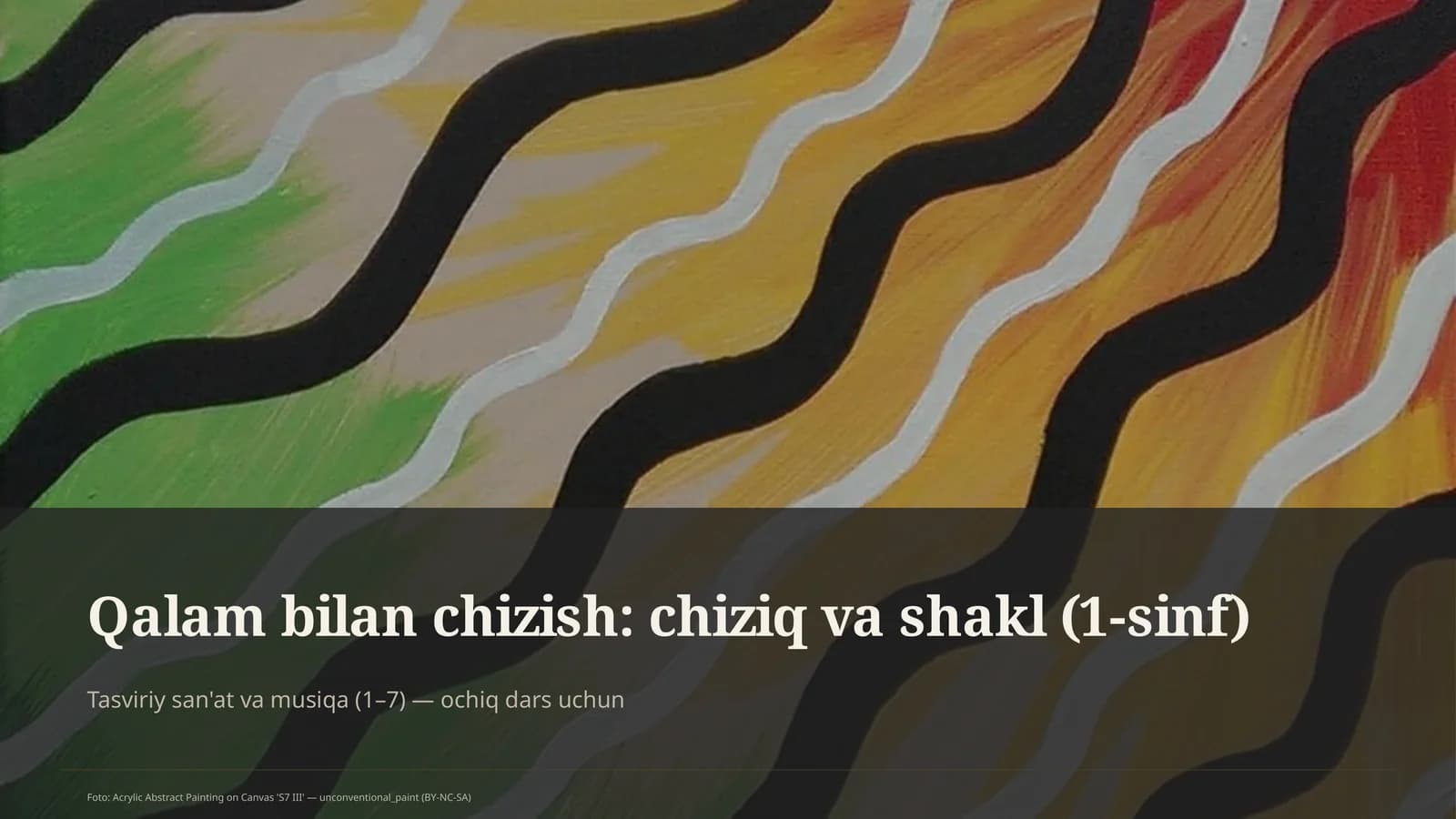 Qalam bilan chizish: chiziq va shakl (1-sinf)