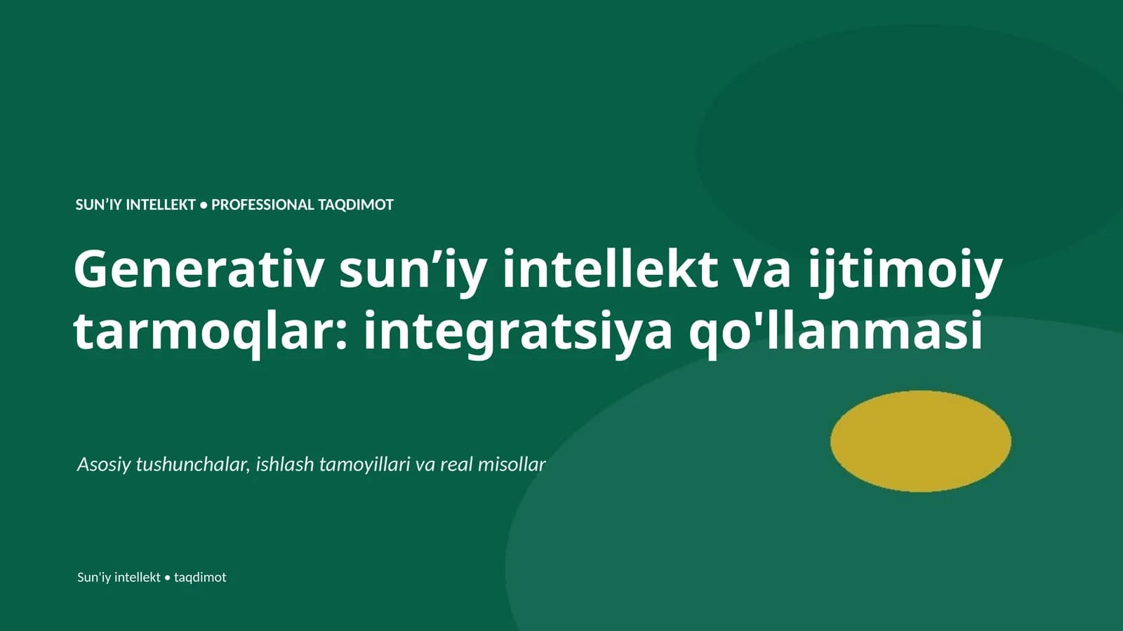 Generativ sunʼiy intellekt va ijtimoiy tarmoqlar: integratsiya qo'llanmasi