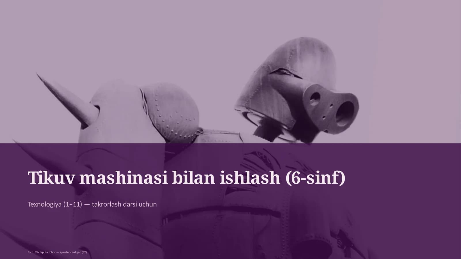 Tikuv mashinasi bilan ishlash (6-sinf)