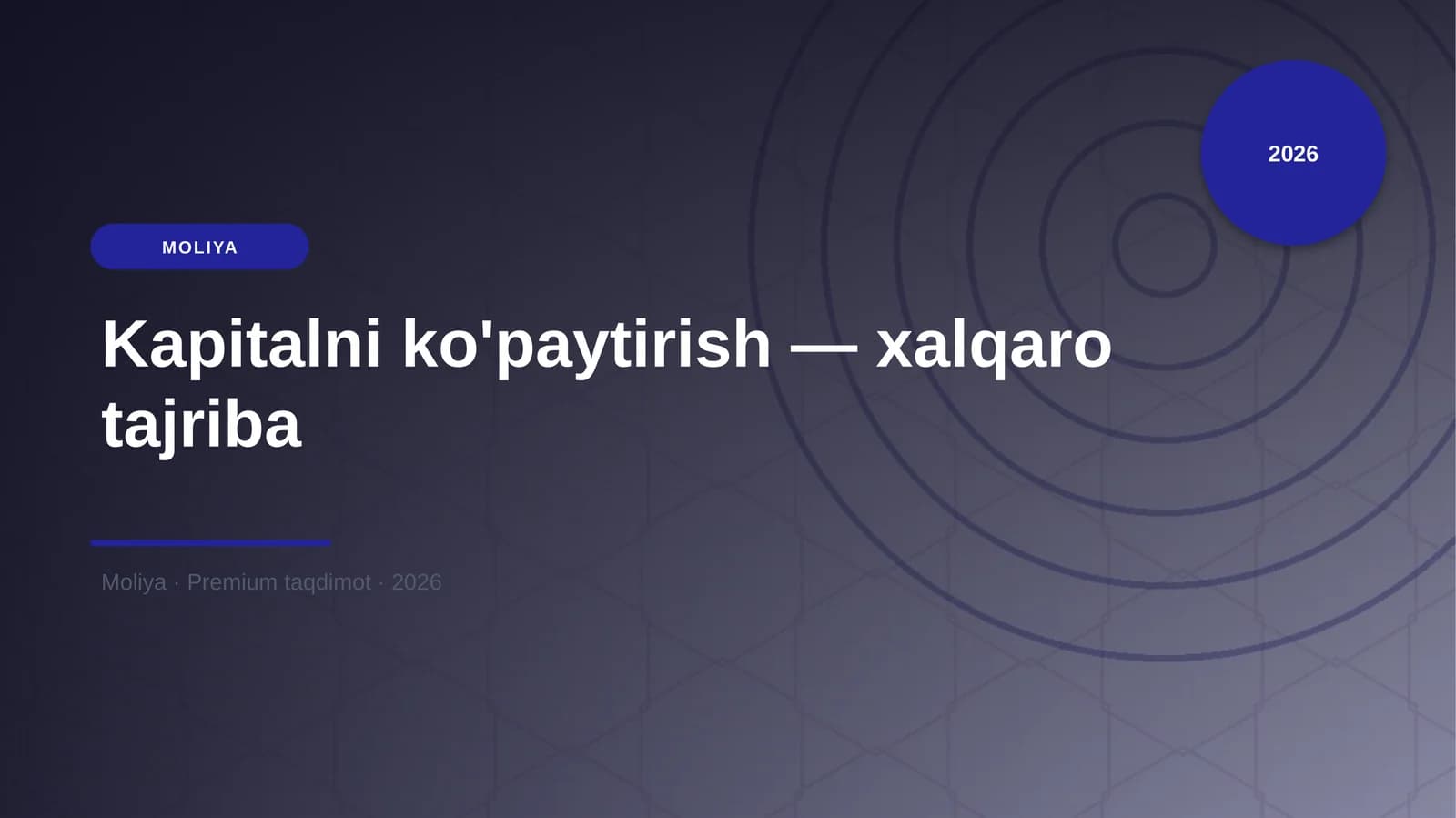 Kapitalni ko'paytirish — xalqaro tajriba