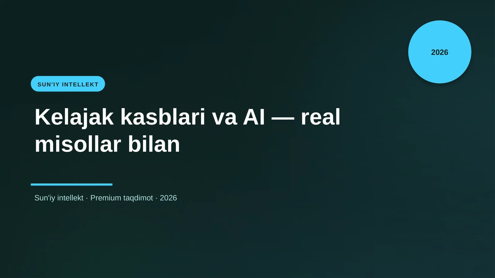 Kelajak kasblari va AI — real misollar bilan