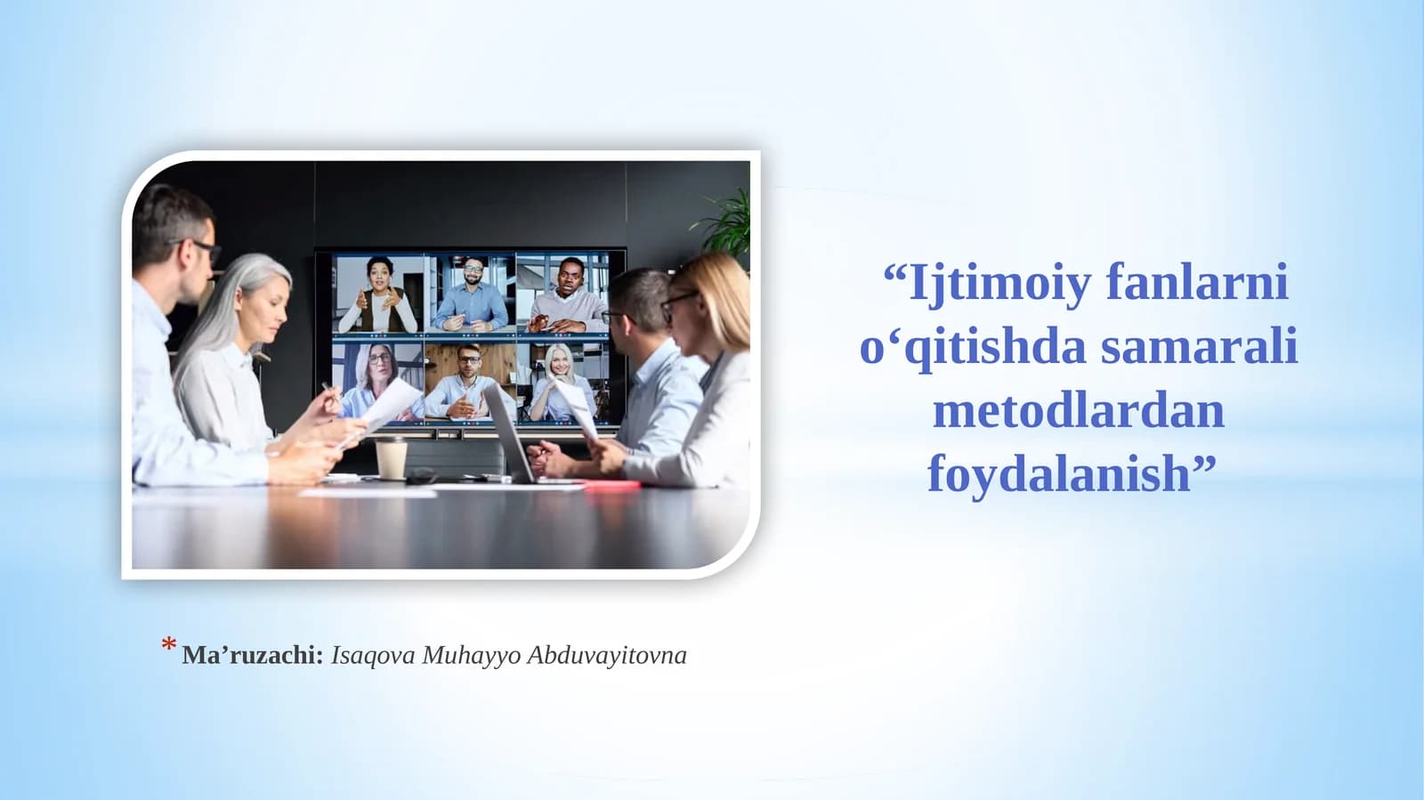 Ijtimoiy Fanlarni o‘qitish metodlari