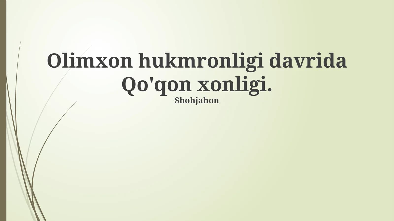 Olimxon davrida Qo'qon xonligi