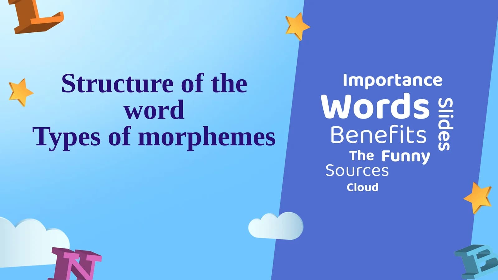 Morpheme as the important component of word structure