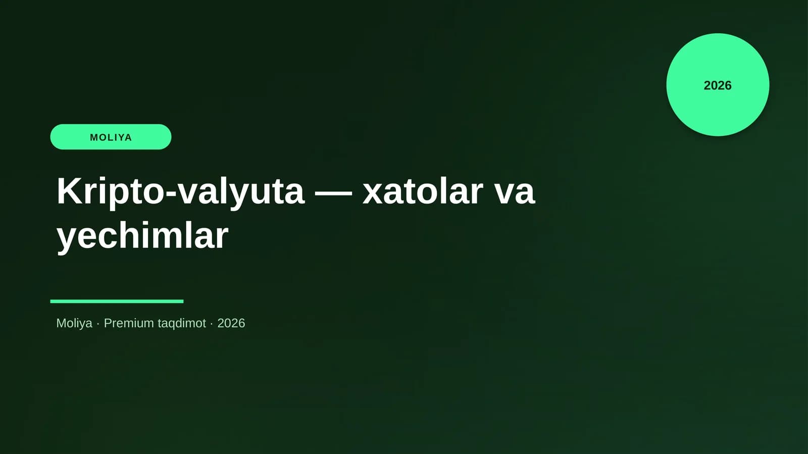Kripto-valyuta — xatolar va yechimlar