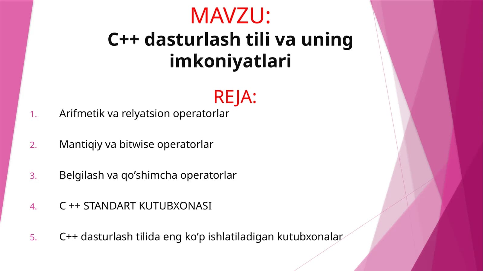 C++dasturlashtilivauningimkoniyatlari