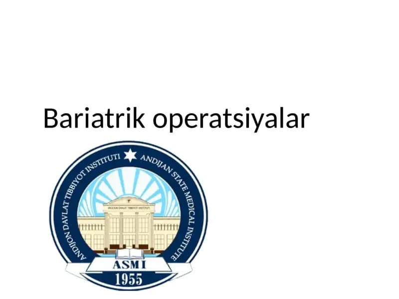 Bariatrikoperatsiyalar