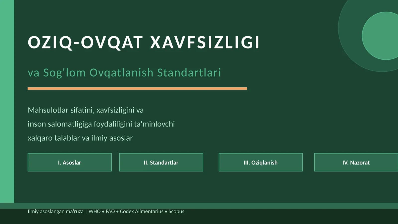 Mehmonxonada oziq ovqat xavfsizligi