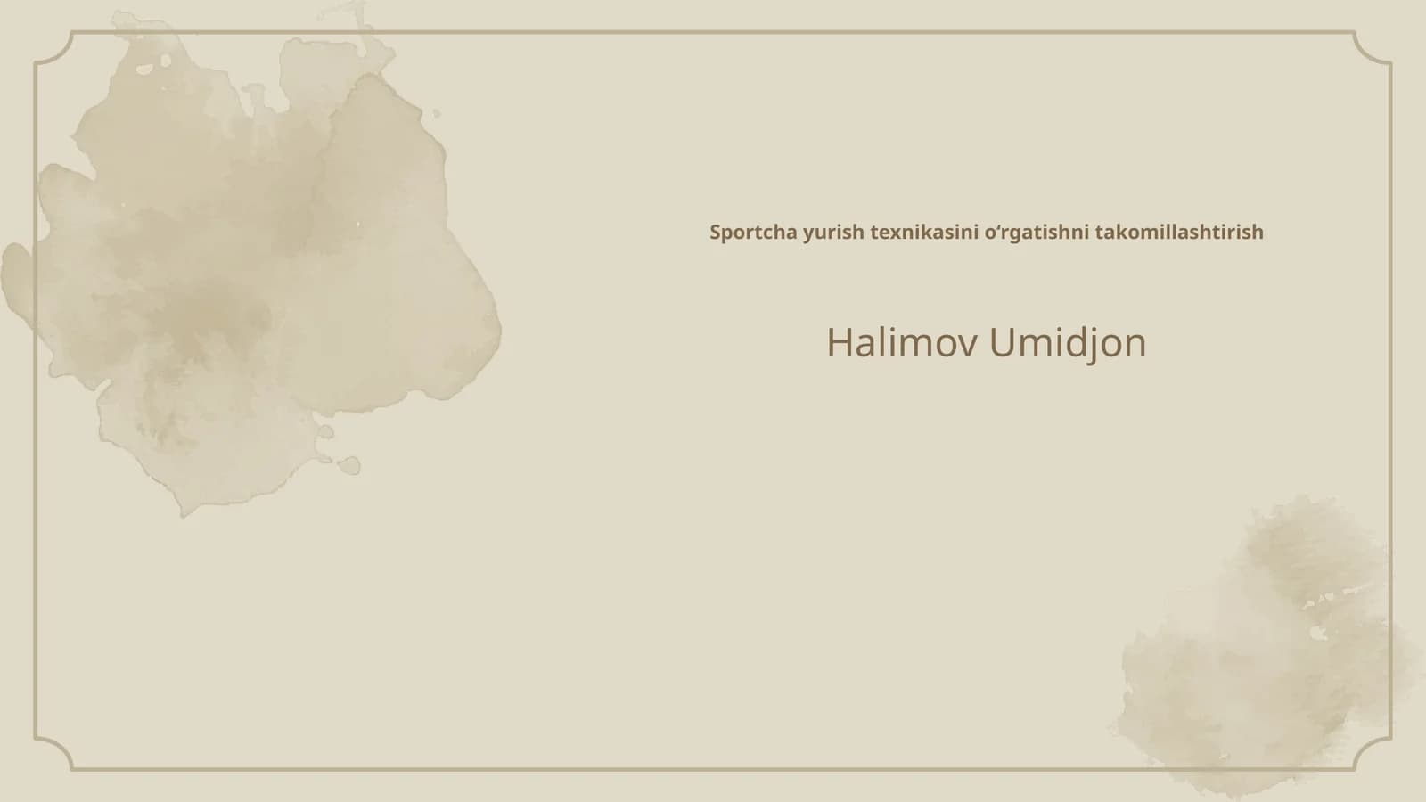 Sportcha yurish texnikasini o‘rgatishni takomillashtirish