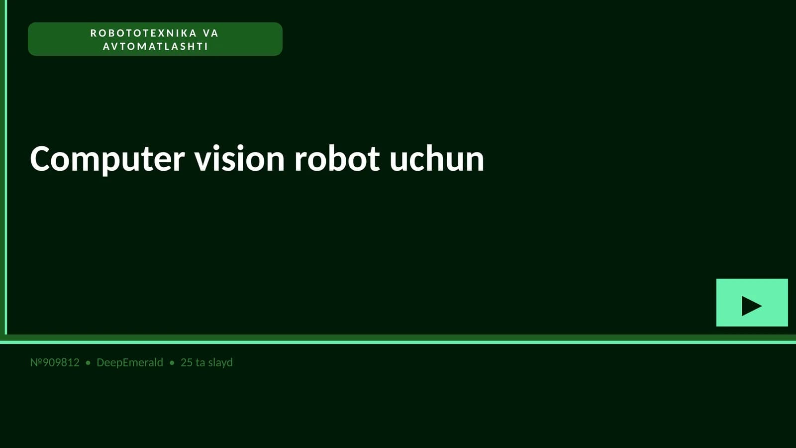 ROBOTOTEXNIKA VA AVTOMATLASHTI