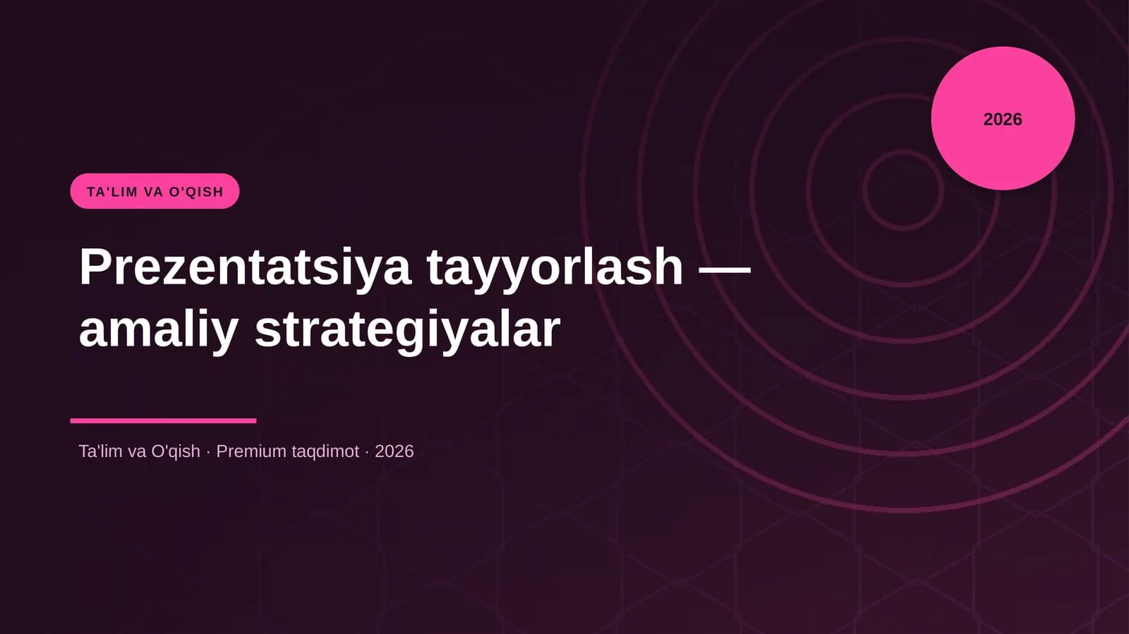 Prezentatsiya tayyorlash — amaliy strategiyalar