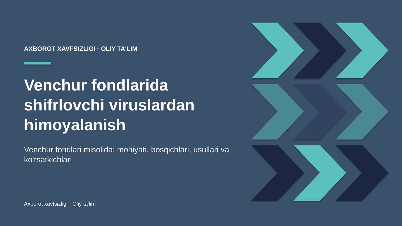 venchur fondlarida shifrlovchi viruslardan himoyalanish 3959