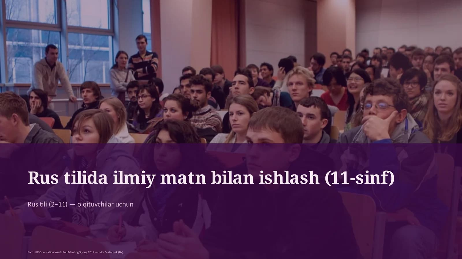 Rus tilida ilmiy matn bilan ishlash (11-sinf)