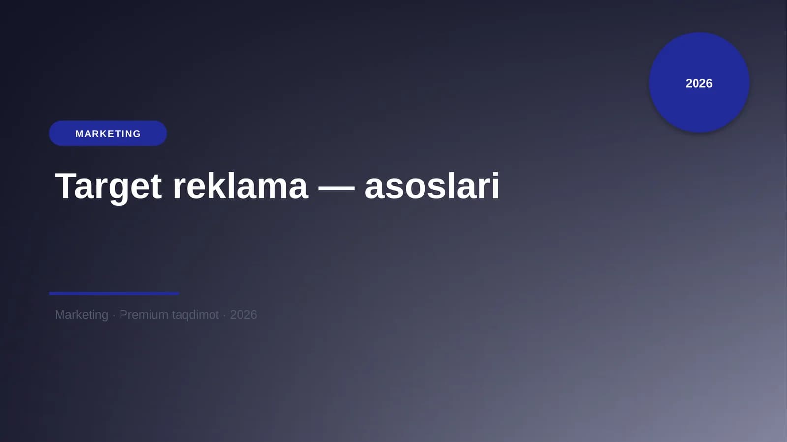 Target reklama — asoslari