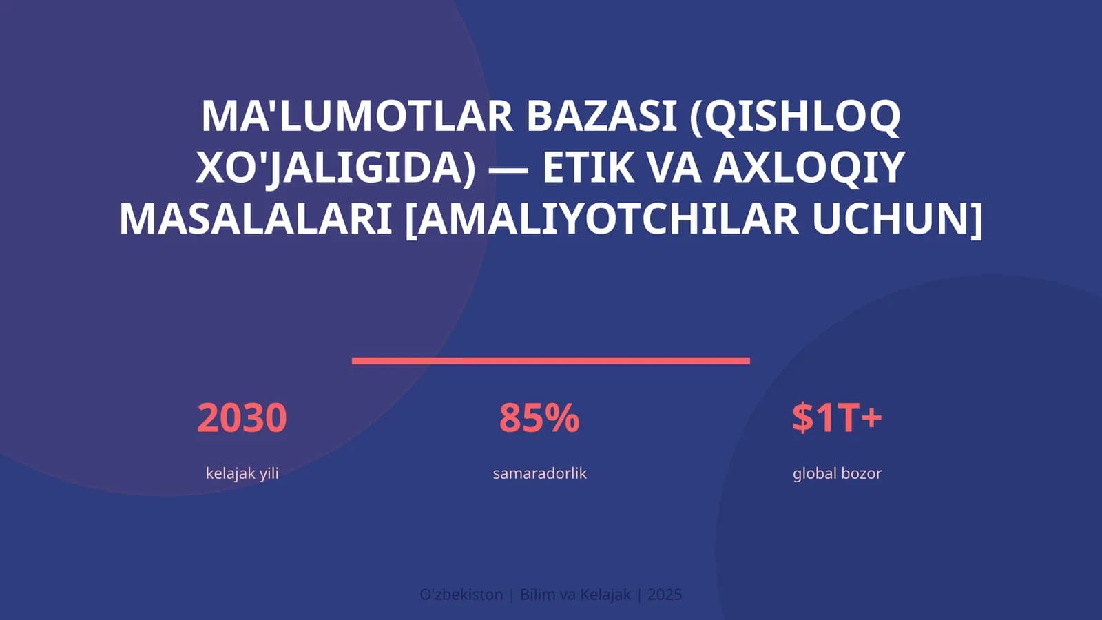 Ma'lumotlar bazasi (qishloq xo'jaligida) — etik va axloqiy masalalari [amaliyotchilar uchun]