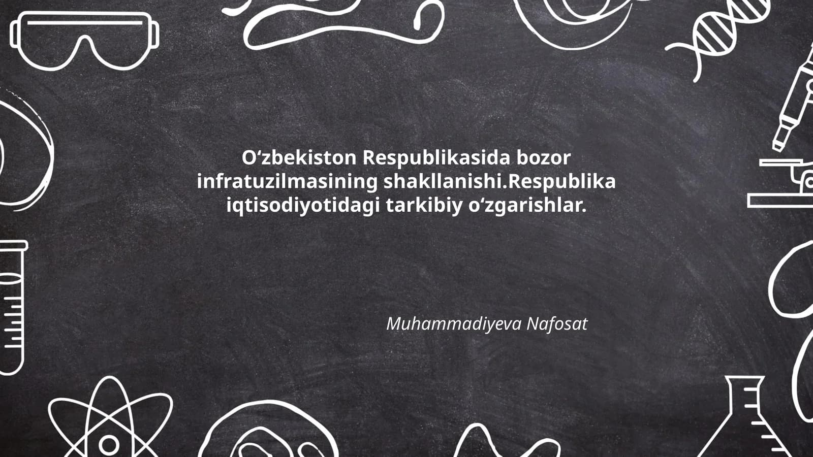 O‘zbekiston Respublikasida bozor infratuzilmasining shakllanishi.Respublika iqtisodiyotidagi tarkibiy o‘zgarishlar