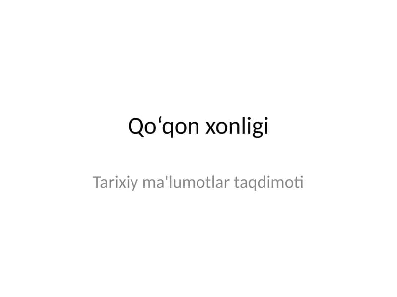Qo‘qon xonligi
