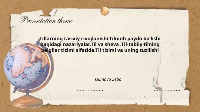 Tillarning tarixiy rivojlanishi