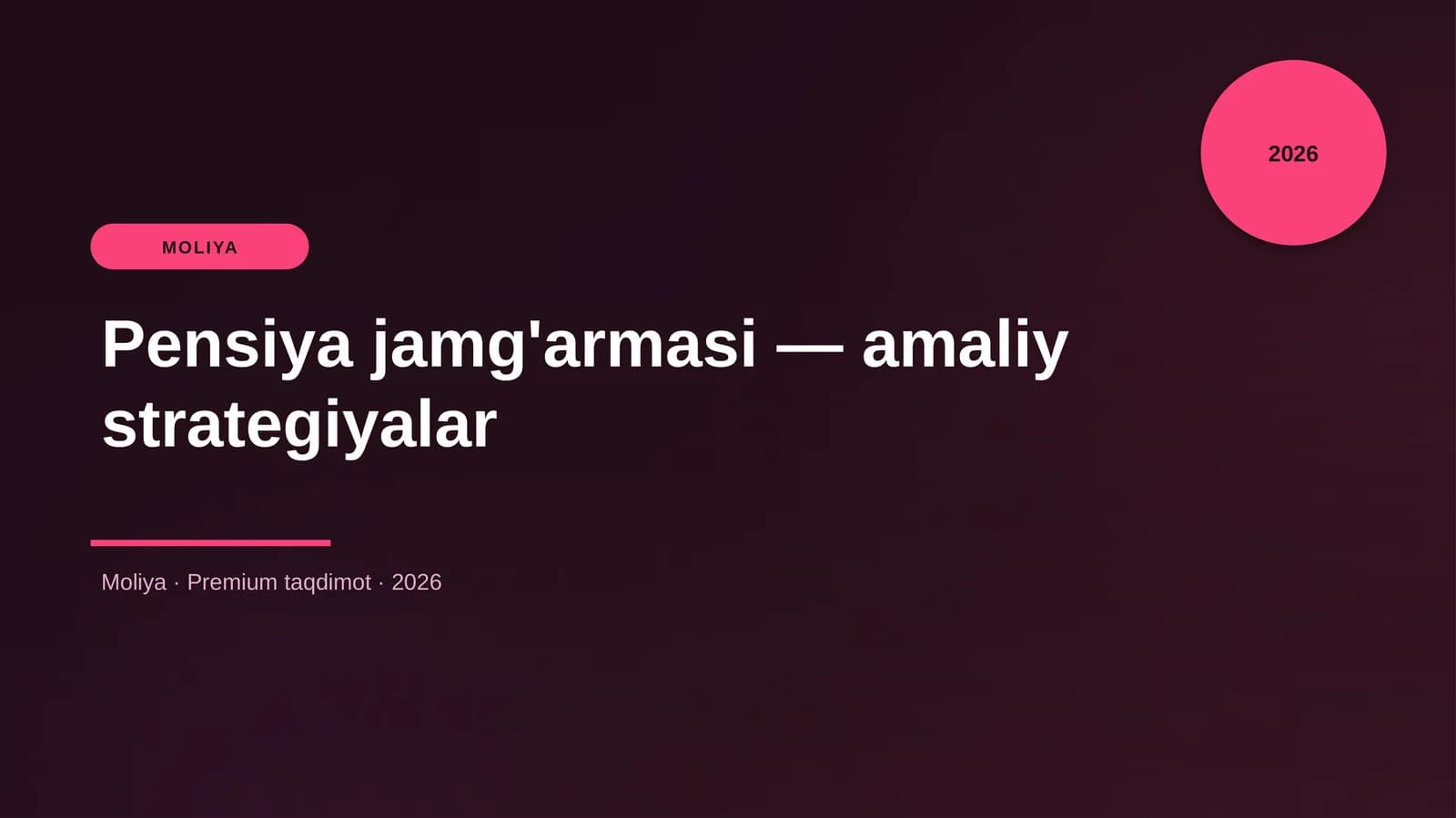 Pensiya jamg'armasi — amaliy strategiyalar