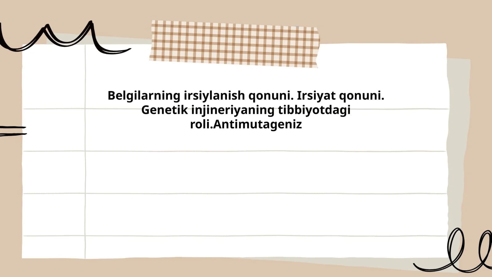 Belgilarning irsiylanish qonuni. Irsiyat qonuni. Genetik injineriyaning tibbiyotdagi roli.Antimutageniz