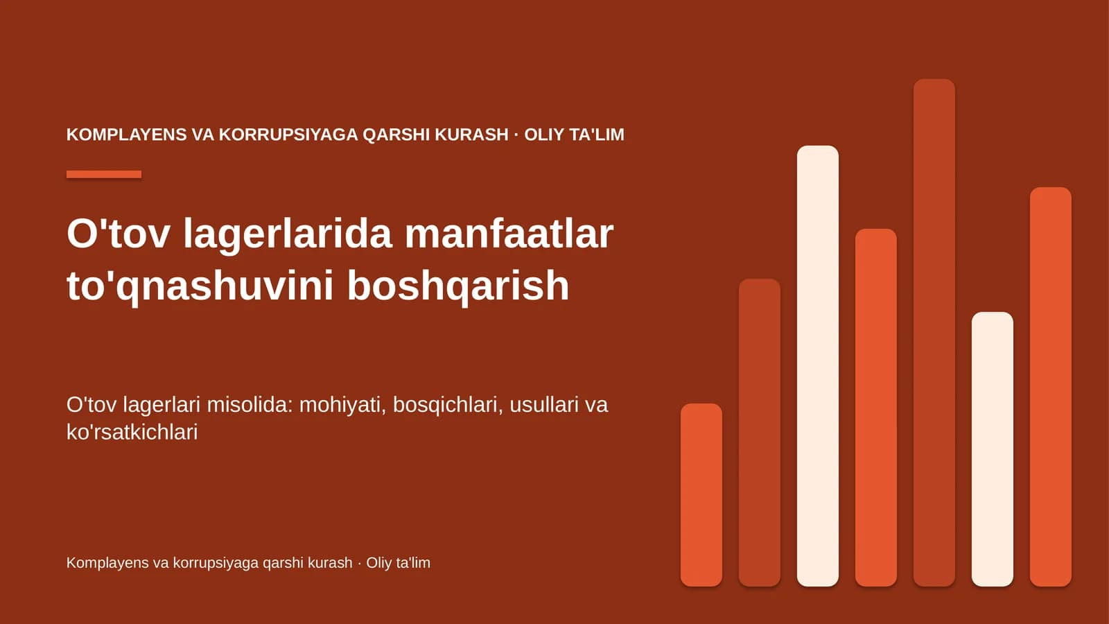 o'tov lagerlarida manfaatlar to'qnashuvini boshqarish 8257