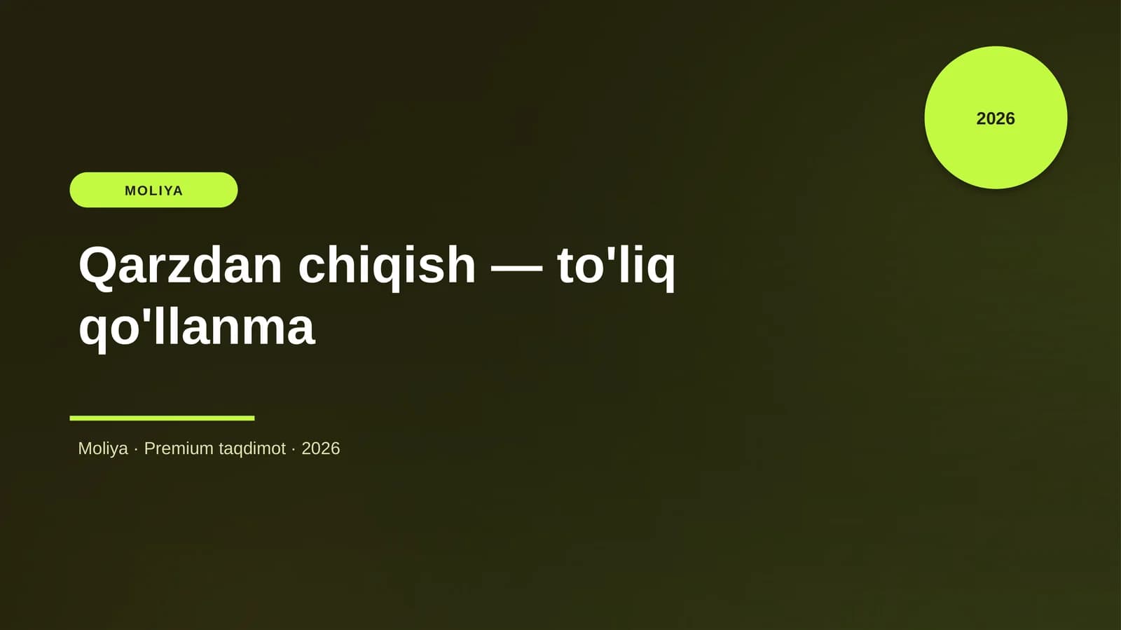 Qarzdan chiqish — to'liq qo'llanma