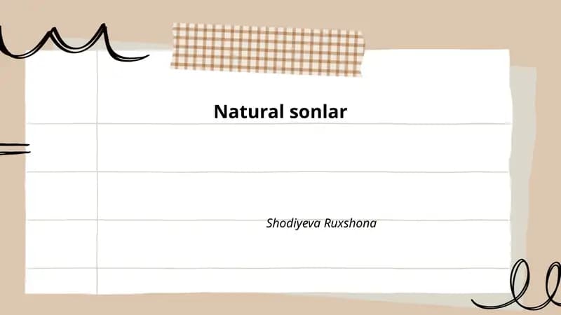 Natural sonlar
