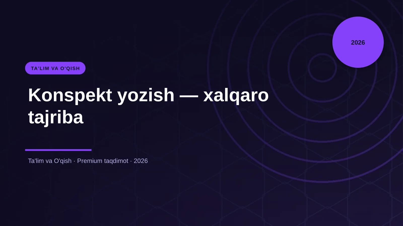 Konspekt yozish — xalqaro tajriba