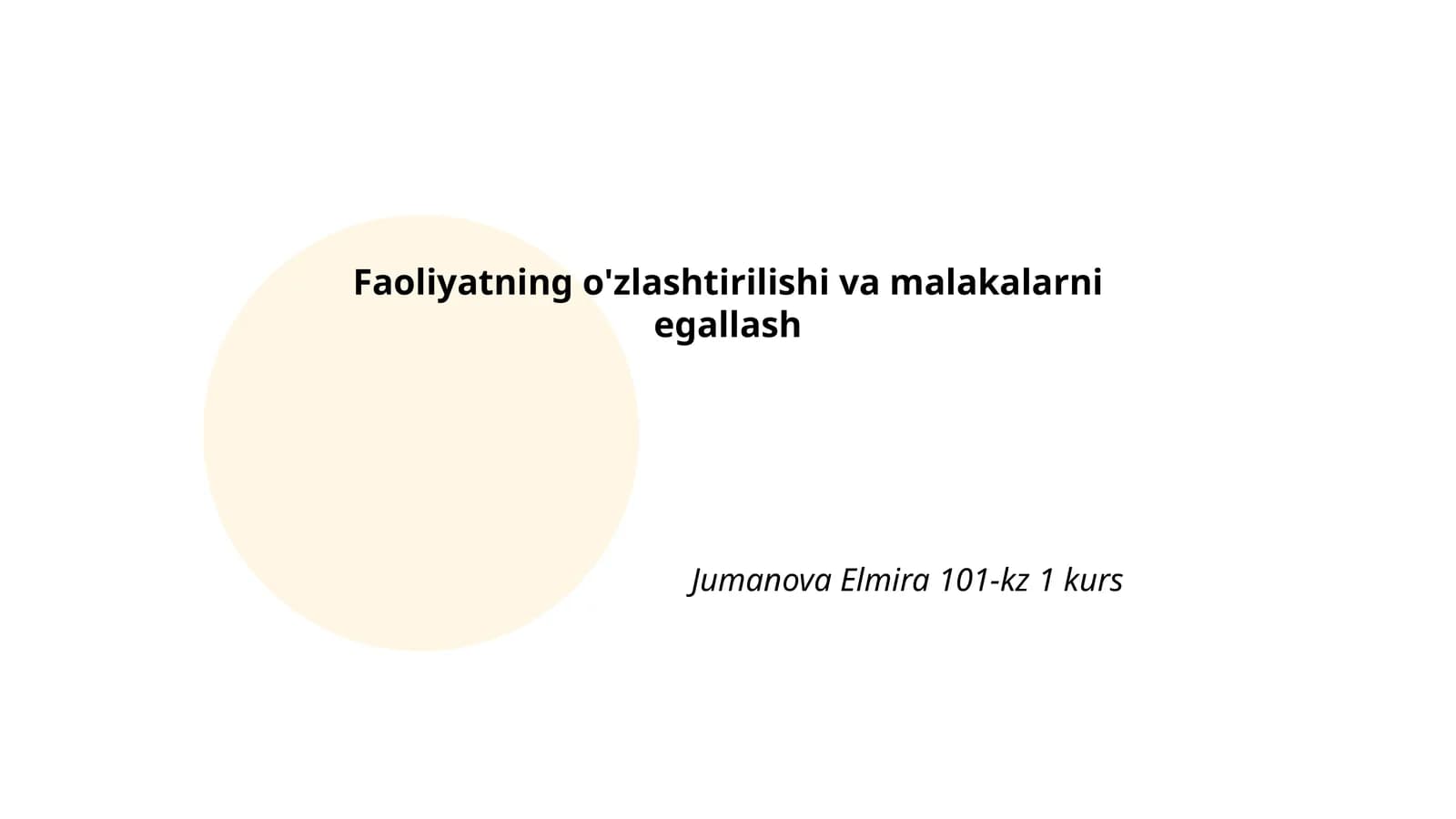 O'quv maqsadlarining aniqlanishi