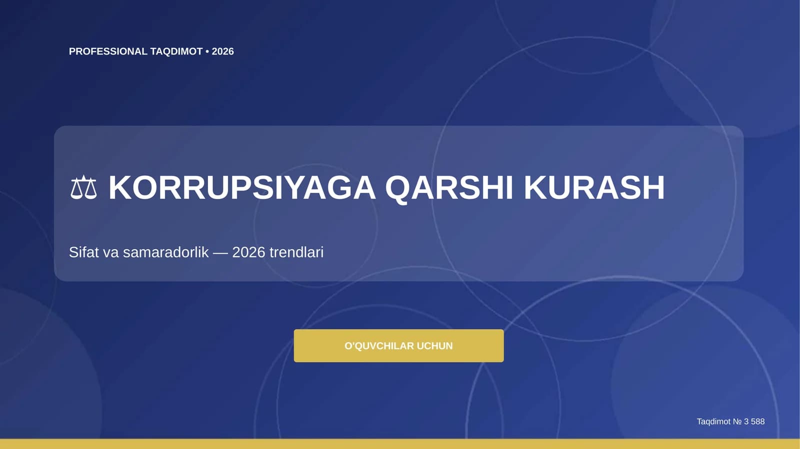 Korrupsiyaga qarshi kurash: sifat va samaradorlik (2026 trendlari)
