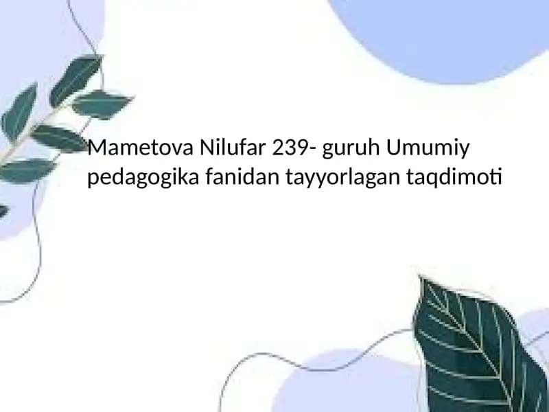 Anbar otining pedagogik fikrlari Munavvar Qori Abdurashidxonovning pedagogik qarashlari