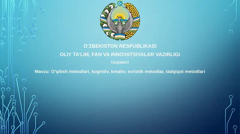 O'qitishmetodlari
