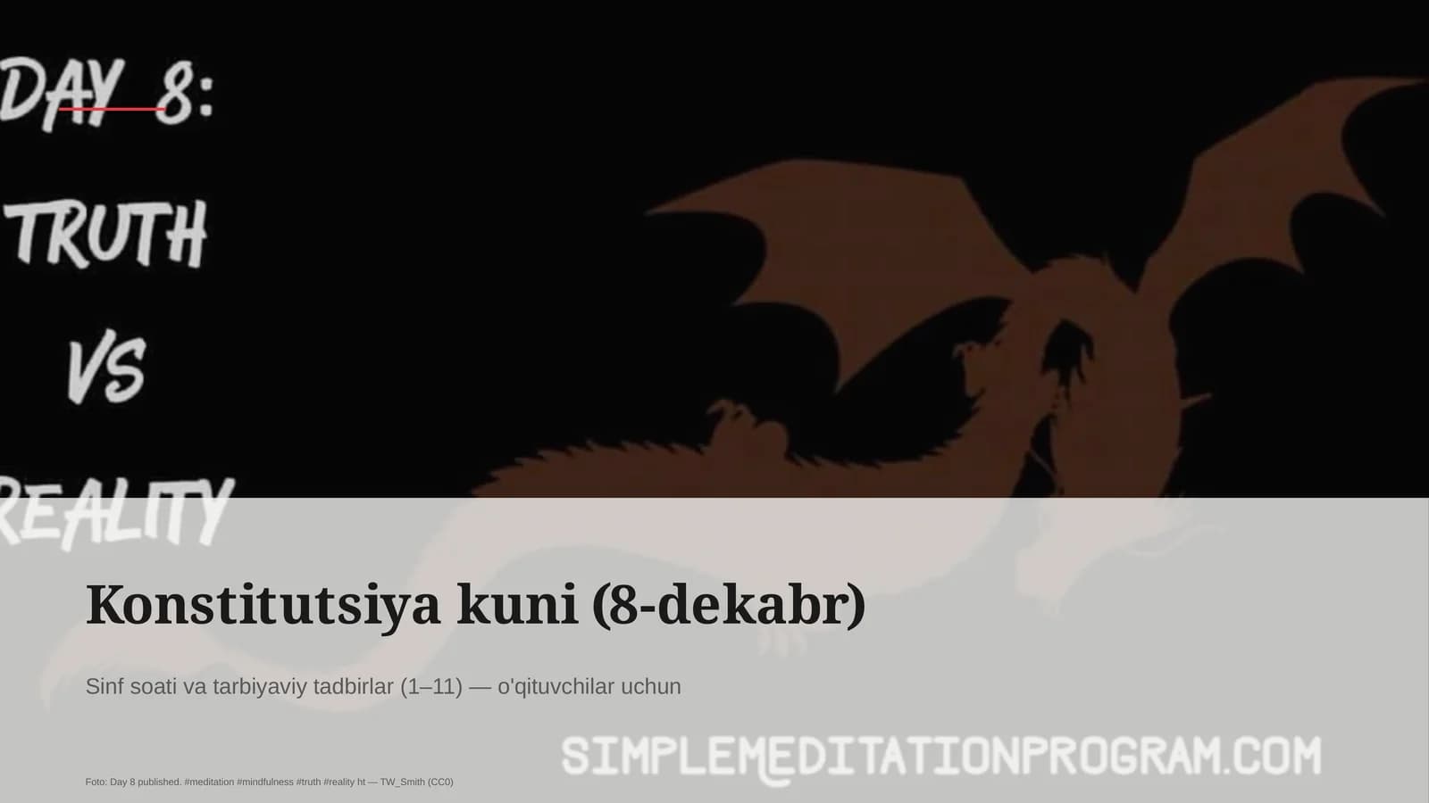 Sinf soati va tarbiyaviy tadbirlar (1–11) — o'qituvchilar uchun