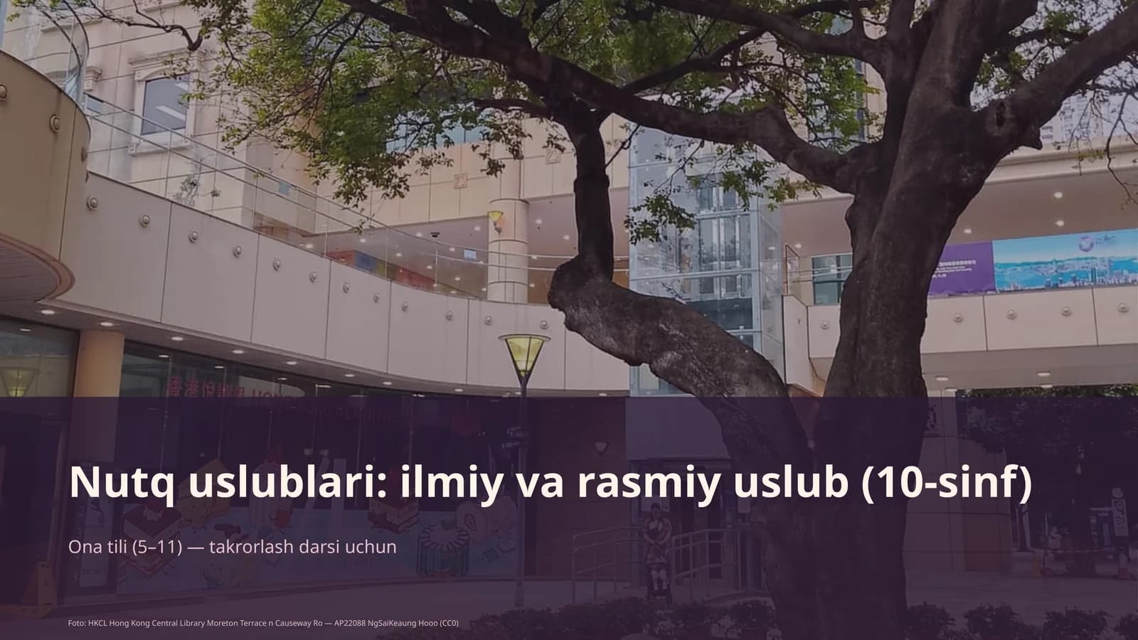 Nutq uslublari: ilmiy va rasmiy uslub (10-sinf)