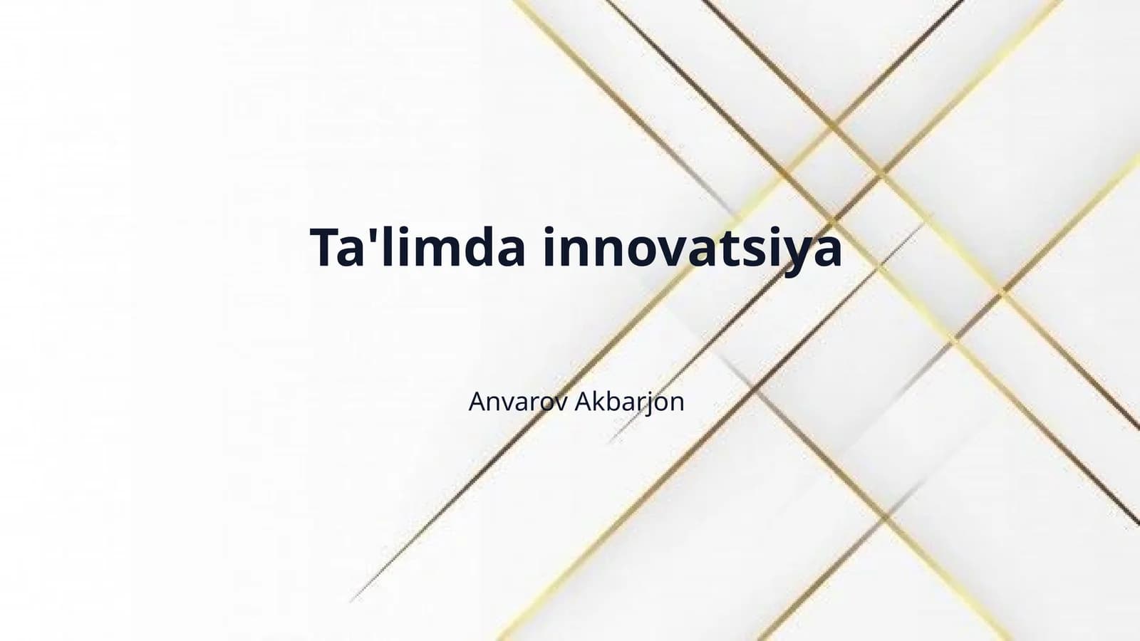 Ta'limda innovatsiya
