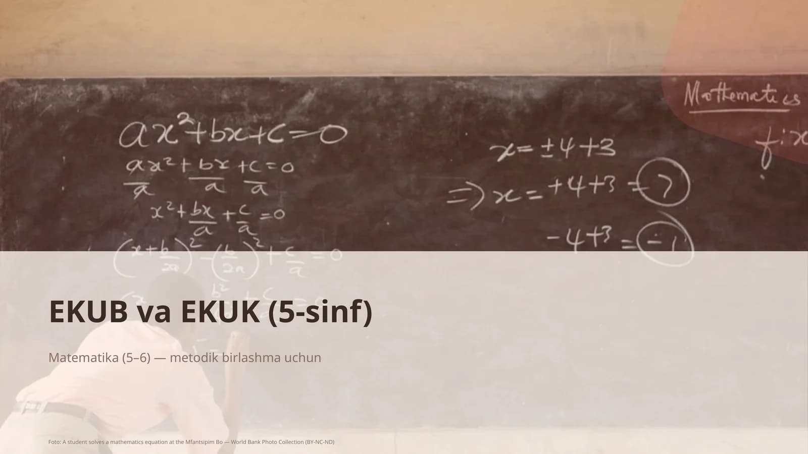 EKUB va EKUK (5-sinf)