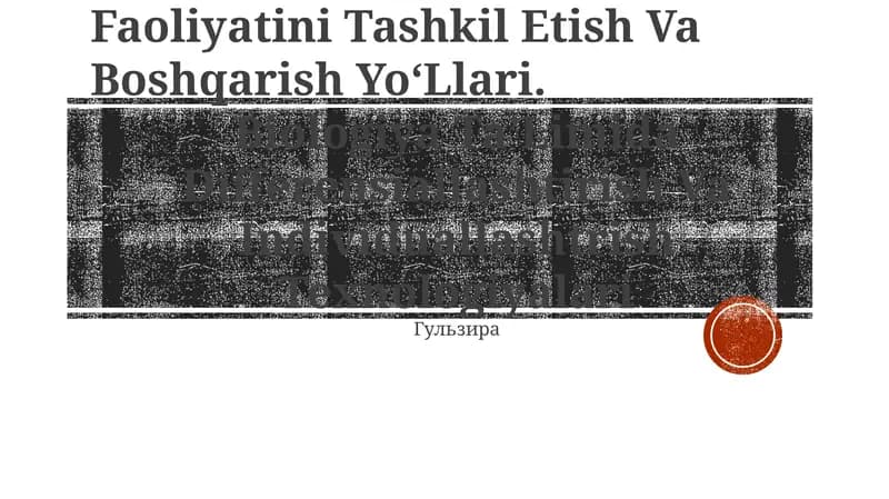 Biologiya OʻQitishda OʻQuvchilarning OʻQuv Bilish Faoliyatini Tashkil Etish Va Boshqarish YoʻLlari