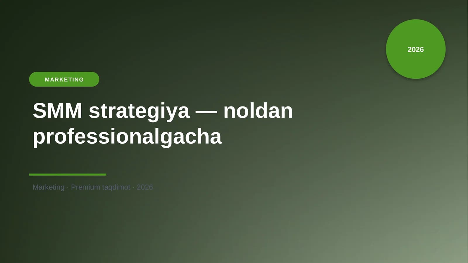 SMM strategiya — noldan professionalgacha