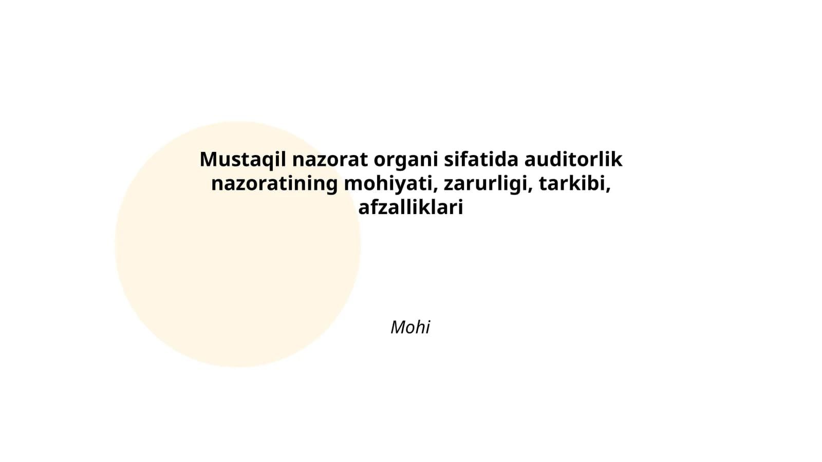 Auditorlik nazorati