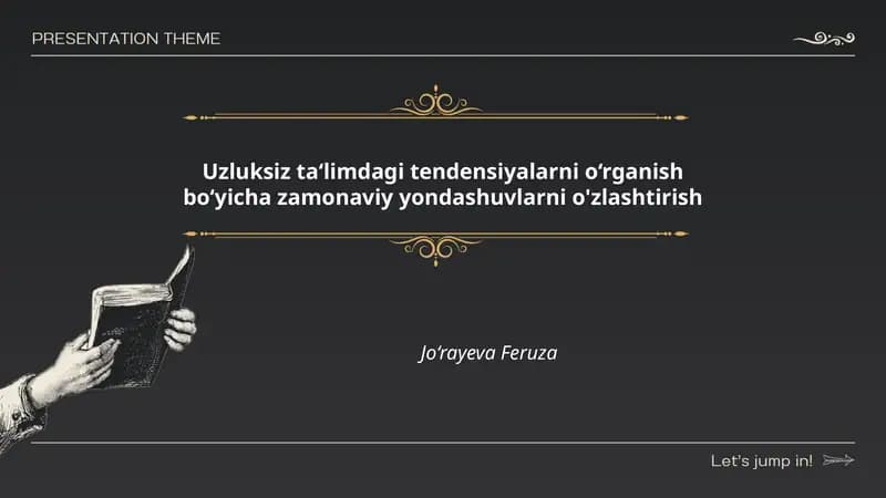 Raqamli transformatsiya va uzluksiz ta'limdagi yangi texnologiyalar