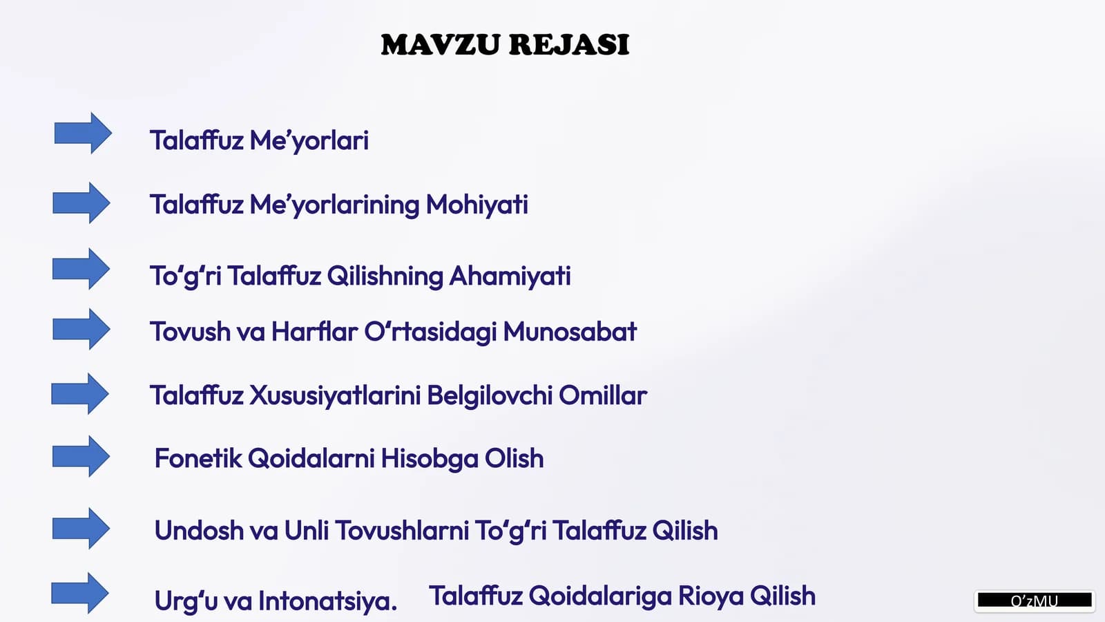 Talaffuz Meyorlari