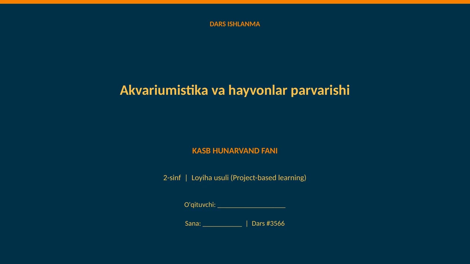 Akvariumistika va hayvonlar parvarishi