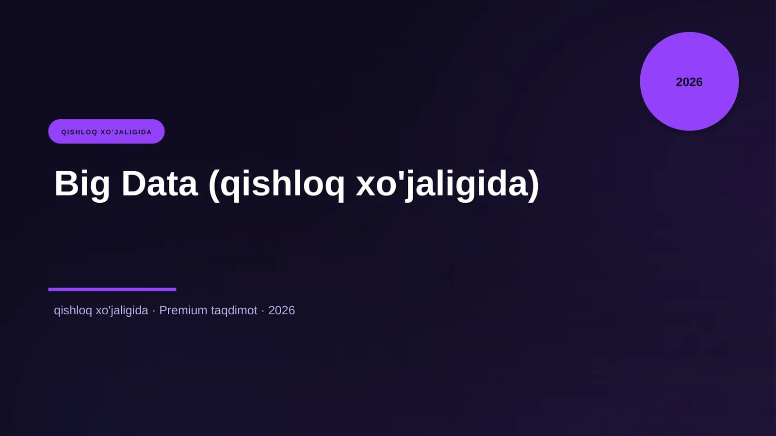 Big Data (qishloq xo'jaligida)