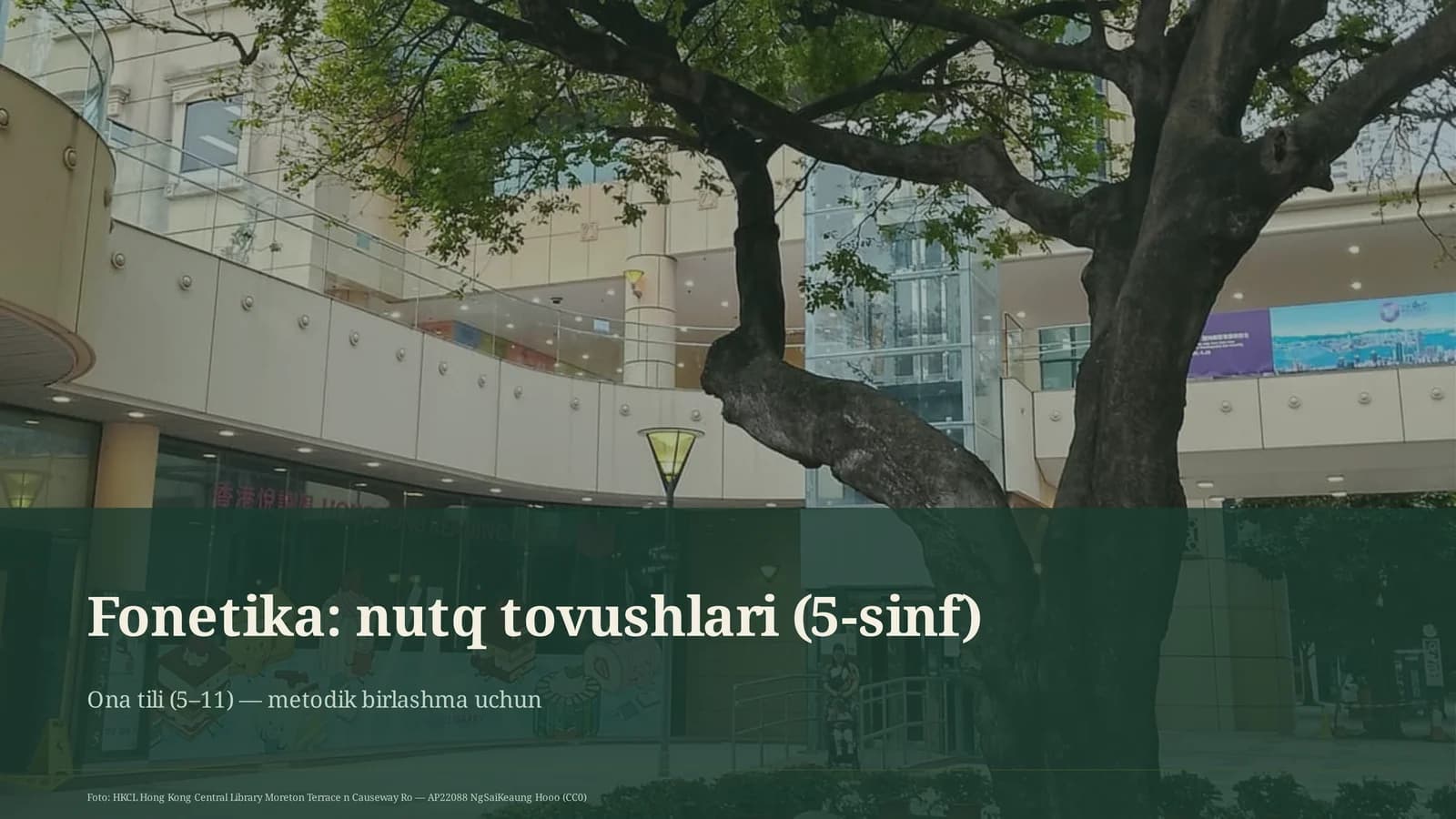 Fonetika: nutq tovushlari (5-sinf)