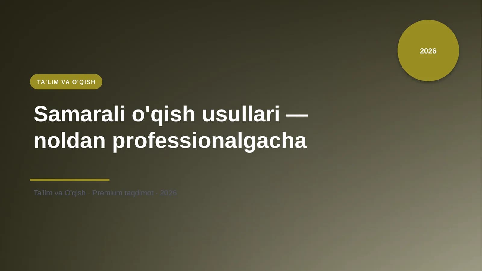 Samarali o'qish usullari — noldan professionalgacha