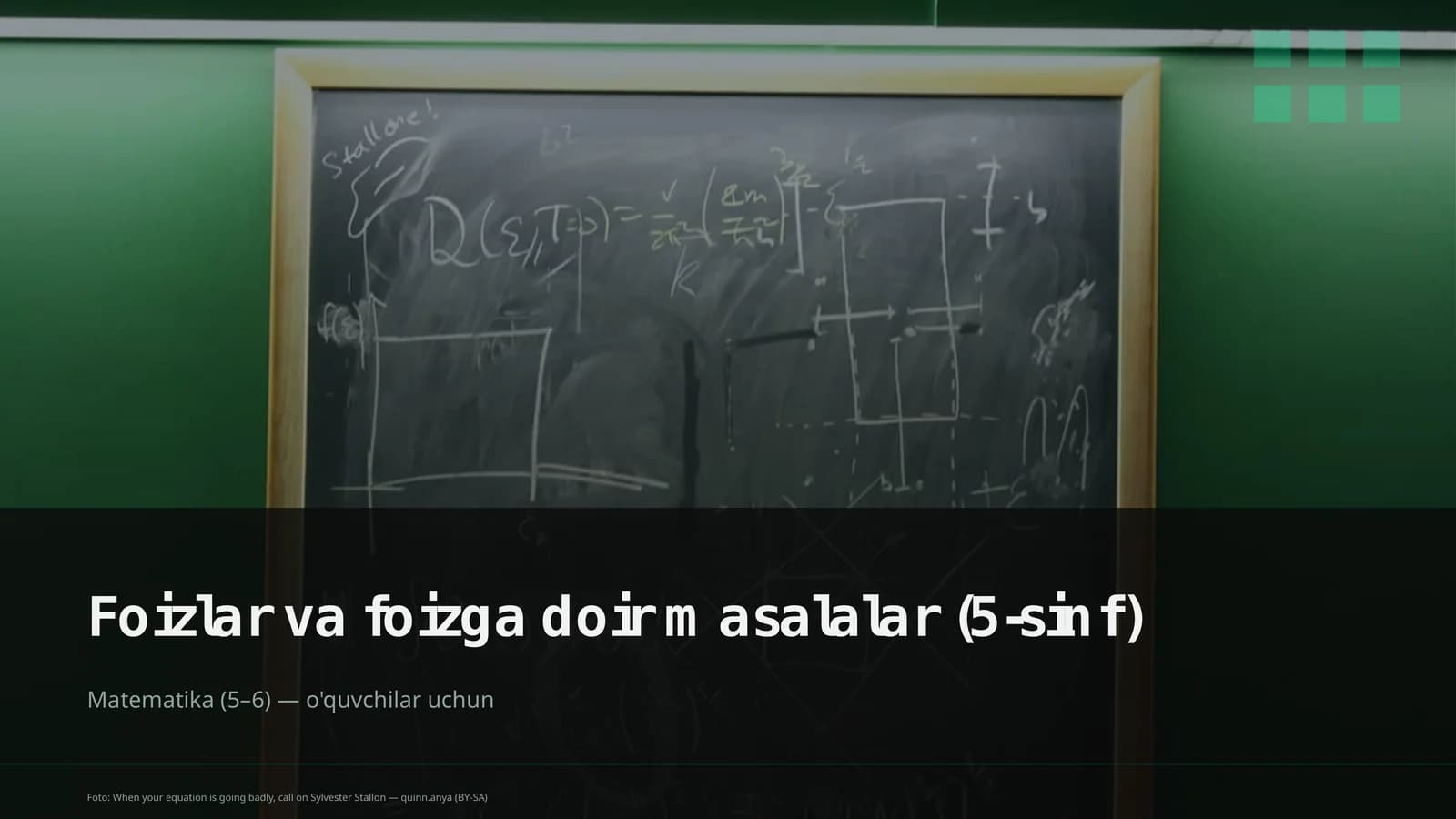 Foizlar va foizga doir masalalar (5-sinf)