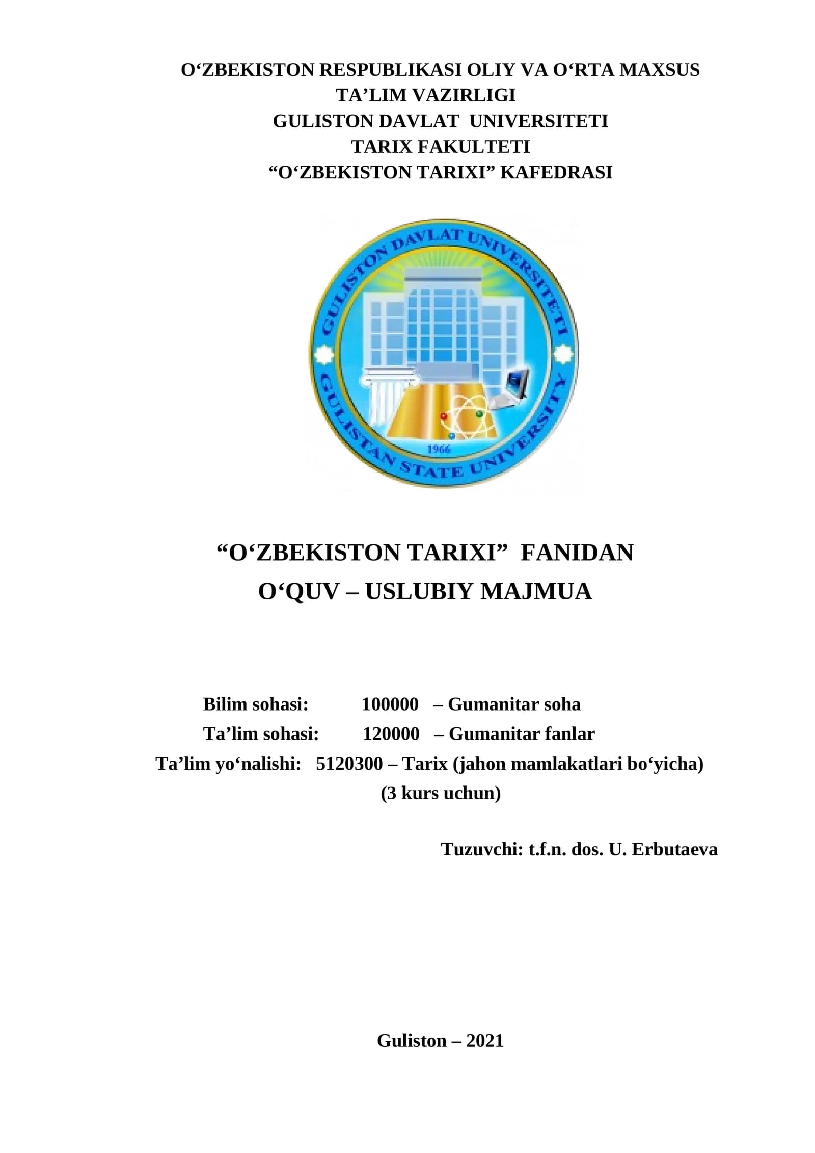 O'zbekiston tarixi