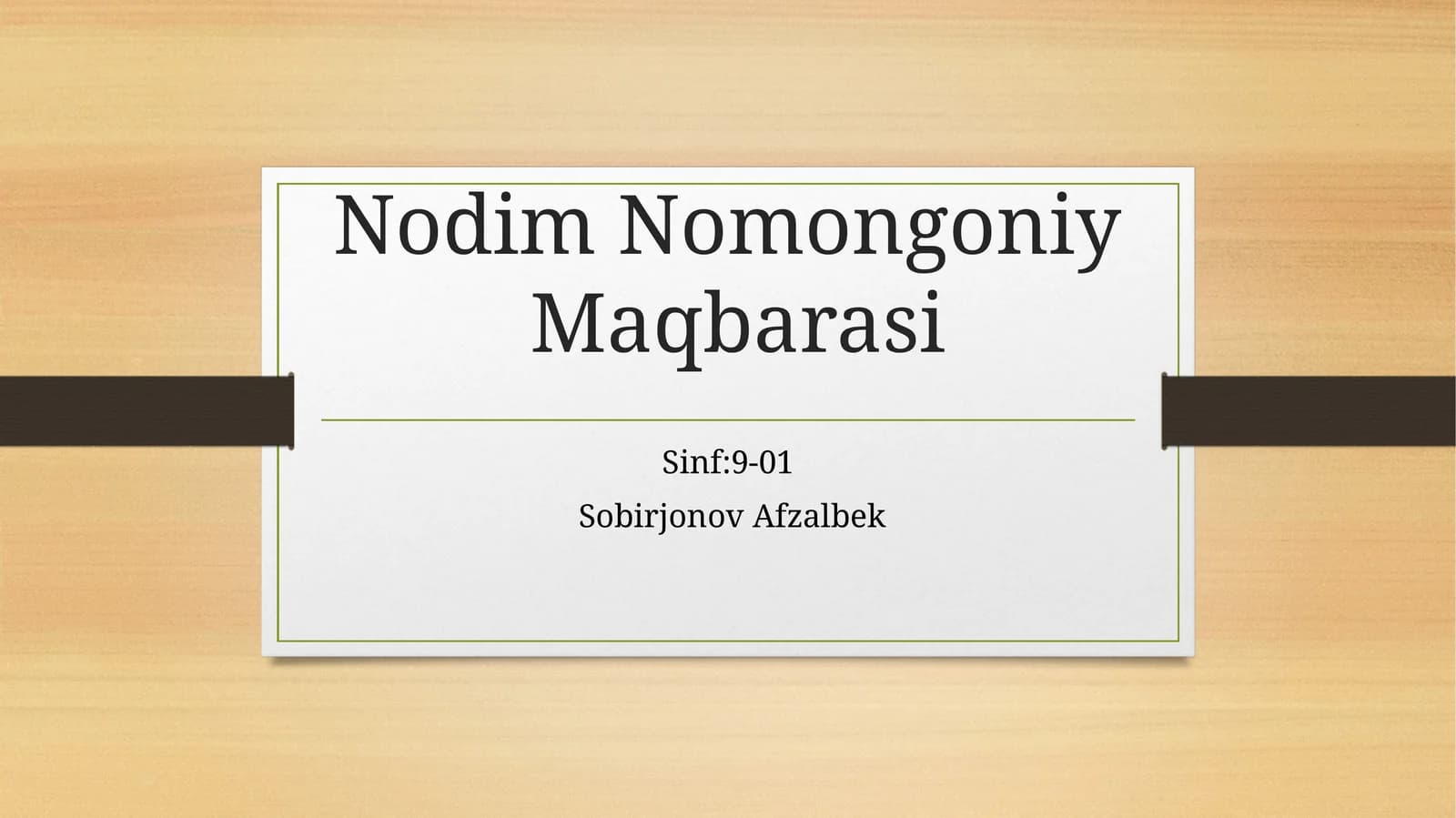 Nodim Nomongoniy Maqbarasi