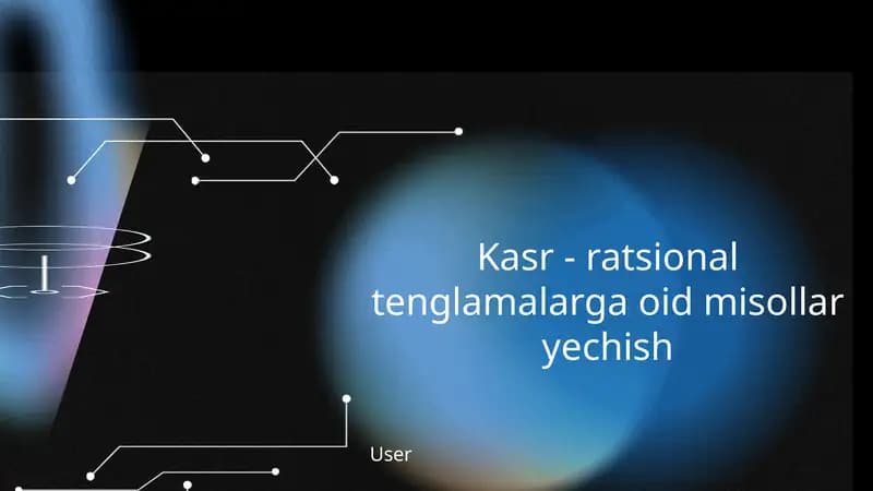 Kasr va Ratsional Tenglamalar